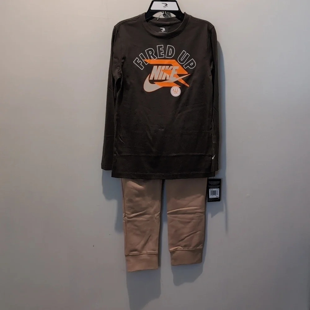 Nike Boys Two-piece Long Sleeve With Jogger Pants